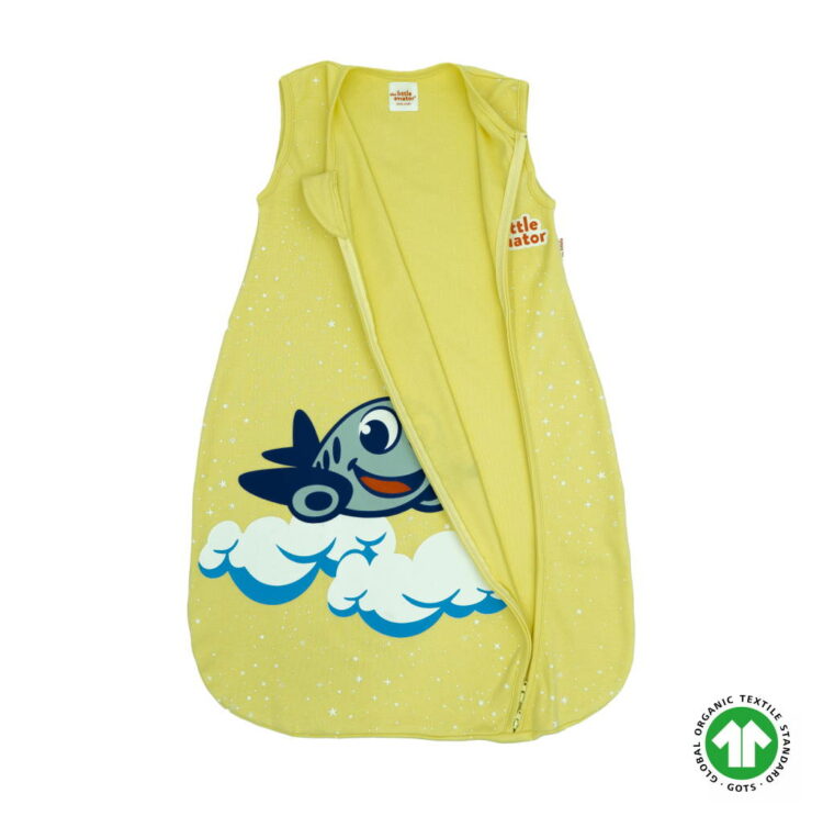 Organic Cotton Baby Sleeping Bag Airplane Print The Little Aviator