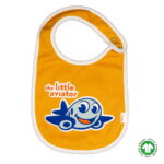 organic baby bib airplane print