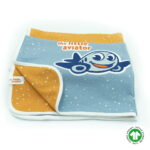 organic baby blanket airplane print