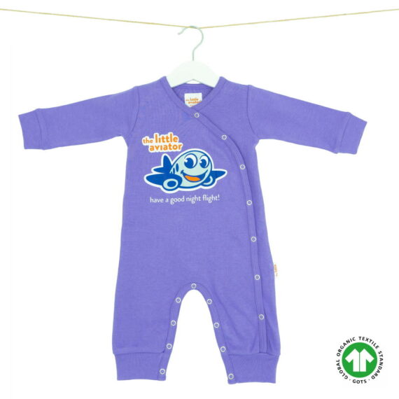 organic baby romper pajamas airplane print