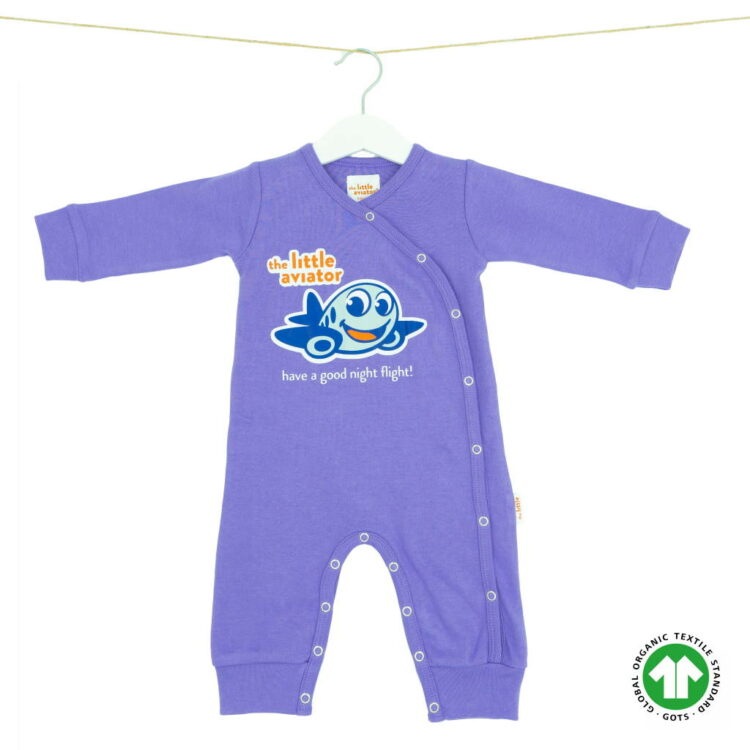 organic baby romper pajamas airplane print