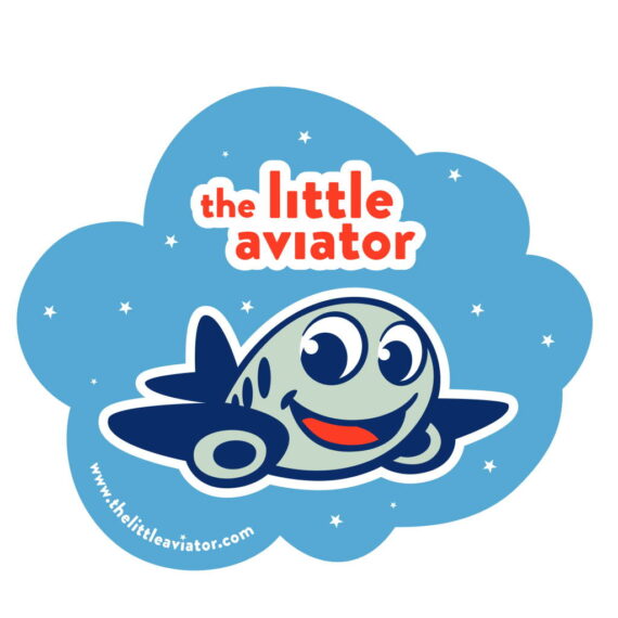 the little aviator airplane sticker