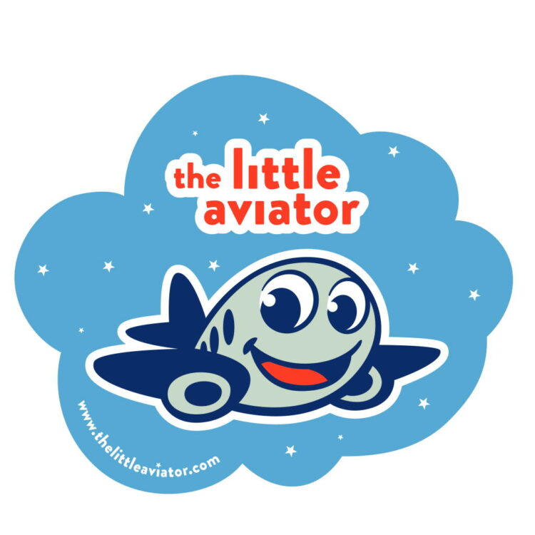 the little aviator airplane sticker