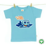 organic kids t-shirt airplane print