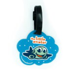 the little aviator baby travel tag