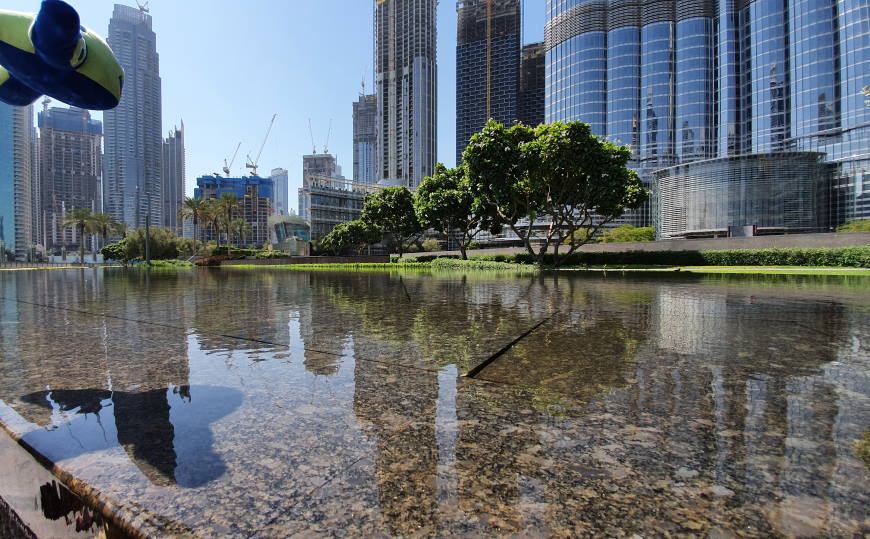 The Little Aviator Blog Visiting Burj Khalifa Watering The Plants Around